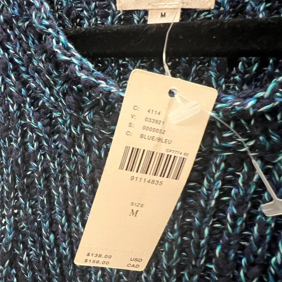 NWT new pilcro stitched sweater tank medium but fits like a small blue knit - Picture 4 of 17